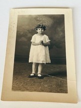 Real Photo Postcard antique 1900s vtg Post Card Haunted Ghost Charlotte Cole kid - £13.12 GBP