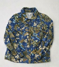 The TOG Shop Petites Womens Jacket Shirt Sz PM Floral Cotton Blend - $13.21