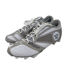 Mens Warrior Burn 7.0 Low White Silver Lacrosse Cleats Size 9.0 - £78.63 GBP
