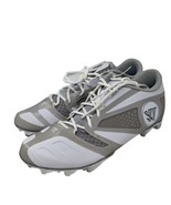 Mens Warrior Burn 7.0 Low White Silver Lacrosse Cleats Size 9.0 - £79.48 GBP