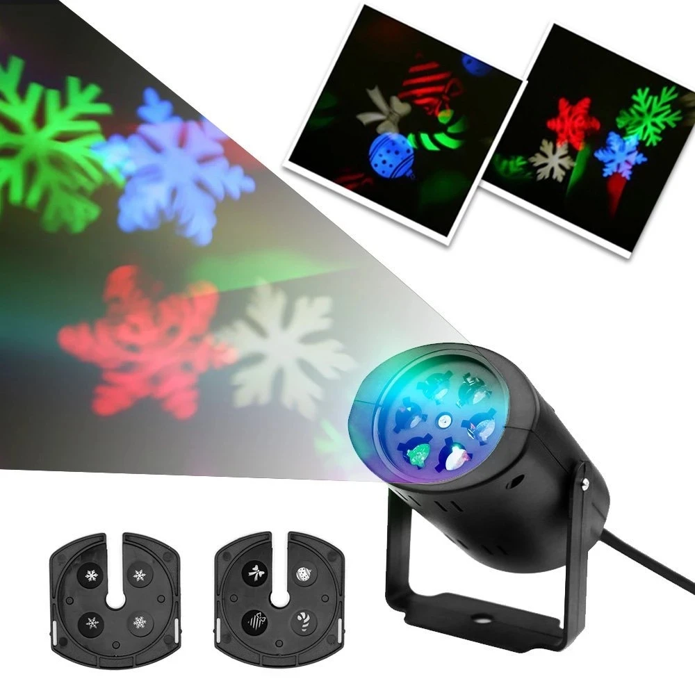 Christmas Snowflake Projector Lights with Outdoor Ground Stakes, IP65 Waterproof - £81.26 GBP