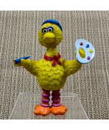 Vintage Sesame Street Muppets Figure Big Bird Artist with Paint Pallette - £6.21 GBP