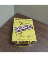 VTG HERSHEY&#39;S MILK CHOCOLATE TOASTED ALMONDS - EMPTY BOX TOP Only - Cand... - $9.49