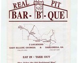 Hurst&#39;s Real Pit Bar B Que Menu East Ellijay &amp; Dahlonega Georgia  - £14.22 GBP