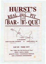Hurst&#39;s Real Pit Bar B Que Menu East Ellijay &amp; Dahlonega Georgia  - £14.22 GBP