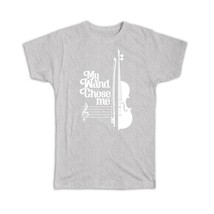 My Wand Chose Me Violin Treble Clef Musical Wall Poster : Gift T-Shirt Black And - £19.97 GBP