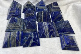 Royal Blue Lapis Lazuli Pyramids Crystals Chakra healing wholesale 15PCs  2045gm - £105.59 GBP