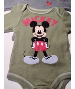 2 Disney Baby Size 3/6 mo Thermal Waffle Knit One Piece Outfits Mickey M... - £10.89 GBP