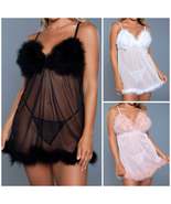 Faux Fur Mesh Baby Doll - £31.63 GBP