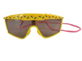 Lanard Toys Yellow Confetti Ski Goggles Pink Strap Small 90s *READ VINTAGE 1990 - £10.16 GBP