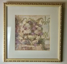 Bronte Floral Still Life Print Matted and Framed 18&quot; x 18&quot; - Victorian Style - £22.41 GBP