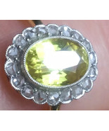 Antique Edwardian 18k Daisy ring natural yellow sapphire Diamonds halo Ring - $78,004.16 MXN
