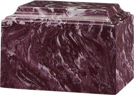 Large/Adult 225 Cubic In Tuscany Merlot Cultured Marble Cremation Urn for Ashes - $257.99