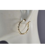 Pr Womens Vintage Estate 14K Gold Michael Anthony Hoop Earrings 1.1g E7022 - $303.64 CAD
