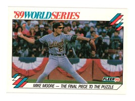 1990 Fleer #1 Mike Moore - The Final Piece to the Puzzle Oakland Athletics - £1.32 GBP
