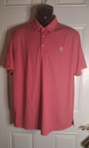 Men&#39;s Robert Graham Red Short Sleeve Polo Large Shirt Turtle Creek Golf ... - £29.53 GBP
