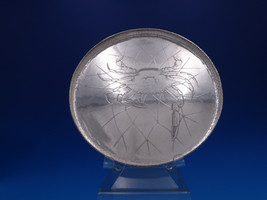 Whiting Sterling Silver Salver Tray with Large Acid Etched Crab In Net (... - £5,487.87 GBP