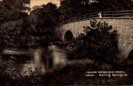 RPPC Postcard Boiling Springs PA - Bridge Over Yellow Breeches Creek- BK55 - £6.33 GBP