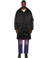 ETUDES Ohio Men&#39;s Black Long Padded Zipped-Hood Coat-EU 50 US Large - $550.00 CAD