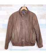 Members Only VTG Soft Genuine Leather Jacket Brown Satin Lining Korea Me... - £120.70 GBP
