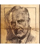 FDR Roosevelt WW2 Memorial Antique Newspaper Boston Sunday Advertiser LG... - $49.99