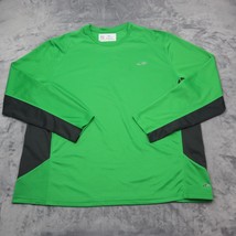 Champion Shirt Mens 2XL Green Black Long Sleeve Crew Neck Duo Dry Activewear - £19.33 GBP