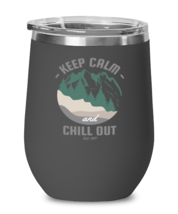 Keep Calm and Chill Out, black Wineglass. Model 60072  - £21.57 GBP