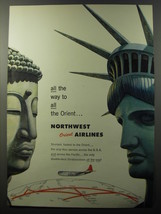 1953 Northwest Orient Airlines Ad - All the way to all the Orient - £14.78 GBP