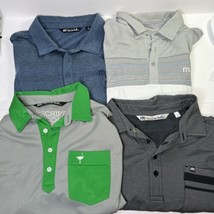 Travis Matthew Polo Shirt Lot Of 4 Black White Grey Green Blue - £37.93 GBP