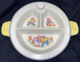 Vintage 1960s Excello Divided Warming Baby Dish Dutch Children With Plug - £10.52 GBP