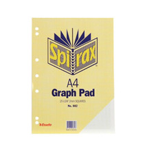 Spirax A4 25-Leaf Graph Pad (Pack of 10) - 1mm - $57.77