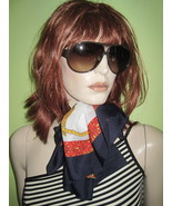 Vintage WOMEN&#39;S Ladies Retro 19th Century Cavalry Theme Fashion SCARF Wrap  - $24.99