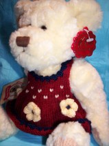 DAN DEE TEDDY BEAR, COLLECTORS CHOICE Ivory White VINTAGE crocheted dress - $18.99