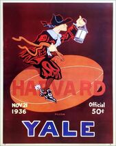 Harvard vs Yale Basketball Metal Sign NCAA Vintage 1936 Game Poster - $24.74