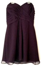Bill Levkoff women size 14 prom/ party dress plum color sleeveless lace up back - £28.28 GBP