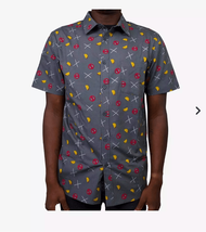 NWT Hot Topic Marvel Deadpool Taco Party Woven Short Sleeve Button-Up Sh... - $429.34 MXN