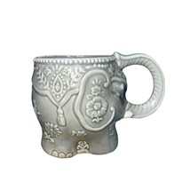 Stoneware Mug Circus Elephant Gray Hot Cocoa Coffee Tea Cider Lucky Elephant - £9.57 GBP