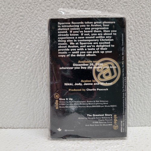 Vintage 1996 Avalon Single Cassette Give It Up & Greatest Story Sparrow Records Item image 2