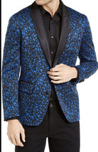 INC International Mens Big &amp; Tall Metallic Printed Slim Fit Navy Blazer 3XB $189 - £87.03 GBP