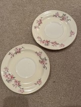 2 Homer Laughlin Eggshell Nautilus Apple Blossom 7” dessert plates VINTAGE - £19.02 GBP