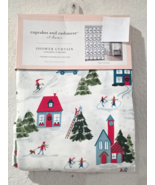 Cupcakes and Cashmere Christmas Outdoor Snow Skiing Scene Shower Curtain... - $39.99