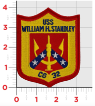 NAVY USS STANDLEY CG-32 EMBROIDERED HOOK &amp; LOOP PATCH - £31.23 GBP