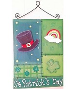 St. Patrick&#39;s Day 3D Sign Wood Patchwork Style 13 3/4&quot; x 10 1/4&quot; NWT - £11.31 GBP