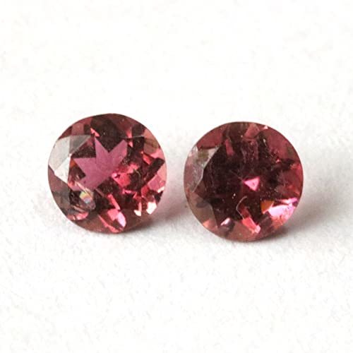 100 % Natural 0.42 Carats TCW Pink Tourmaline Round faceted Earth Mined Quality  Item image 5