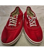 Vans Core Classic Canvas Sneakers Off The Wall  Red Skate Shoes M-6 /W 7.5 - $296.31 MXN