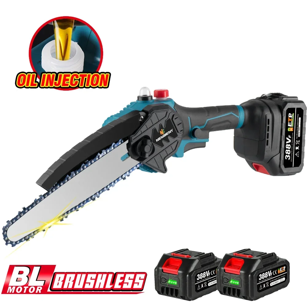 8 Inch Brushless Electric Saw Automatic Oiler Cordless Handheld Garden Wood - £83.34 GBP+