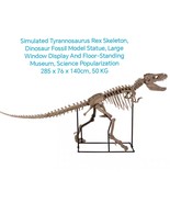 Simulated Tyrannosaurus Rex Skeleton, Dinosaur Fossil Model Statue - A - $78,551.30 MXN