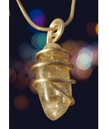 Kundalini African Congo Citrine Lemurian Pendant, Genuine South Africa #311