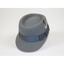 Men's LEGIONNAIRE Codet Cap Wool Felt Hat Telescope Crown LG103 Gray image 2
