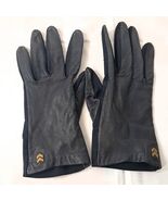 Vintage Aris Isotoner Black Leather Dress Gloves Driving Women one size ... - $16.00